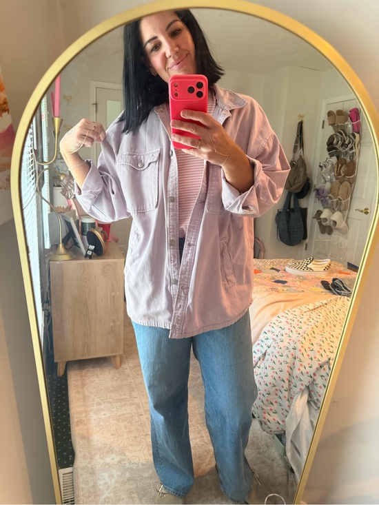 H&M Jackets & Blazers - H&M Lavender Oversized Utility Shacket
